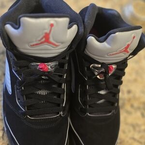 Jordan Black and Gray High-Top Sneakers with Air Cushioning